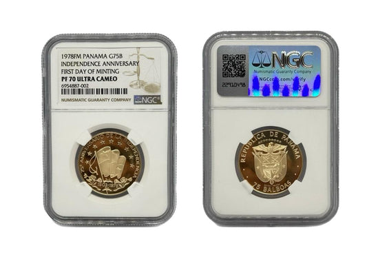 75 Balboas Oro 1978 FM Panamá NGC