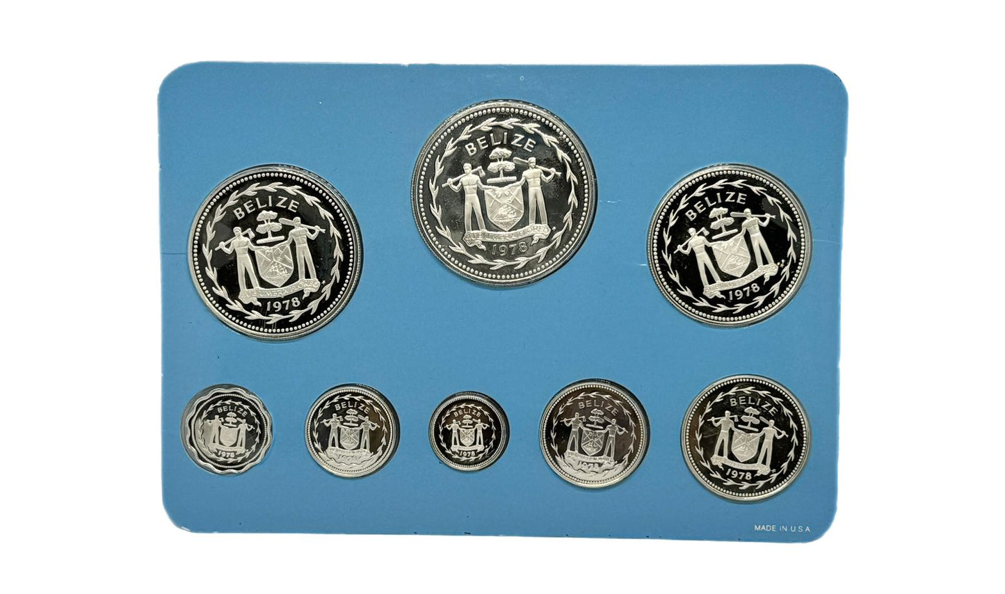 Set de Monedas de Plata Esterlina 1978 Belice