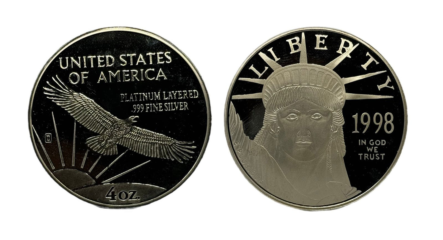 4 Onzas .999 Plata fina 1999 - Liberty