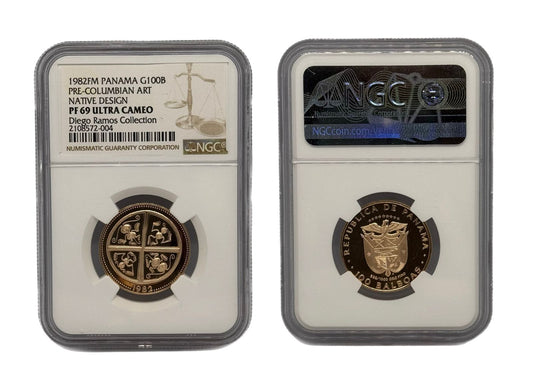 100 Balboas Oro 1982 FM Panamá NGC