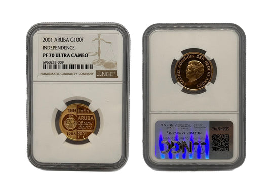 100 Florin Oro 2001 Aruba NGC