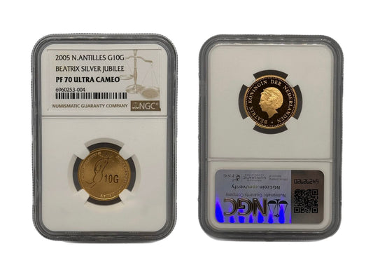 10 Gulden Oro 2005 Antillas Neerlandesas NGC