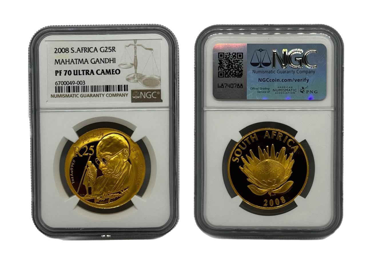 25 Rand Oro 2008 Sudáfrica NGC