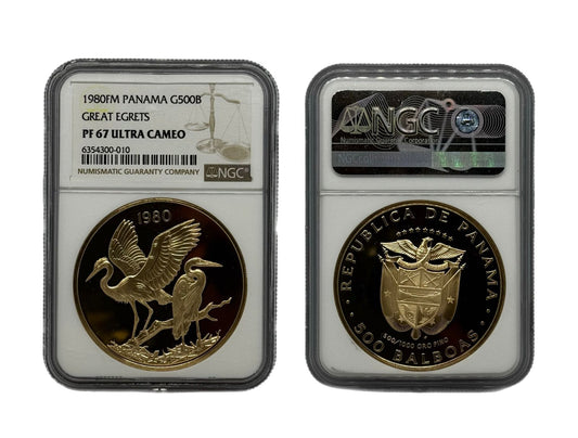 500 Balboas Oro 1980 FM Panamá NGC