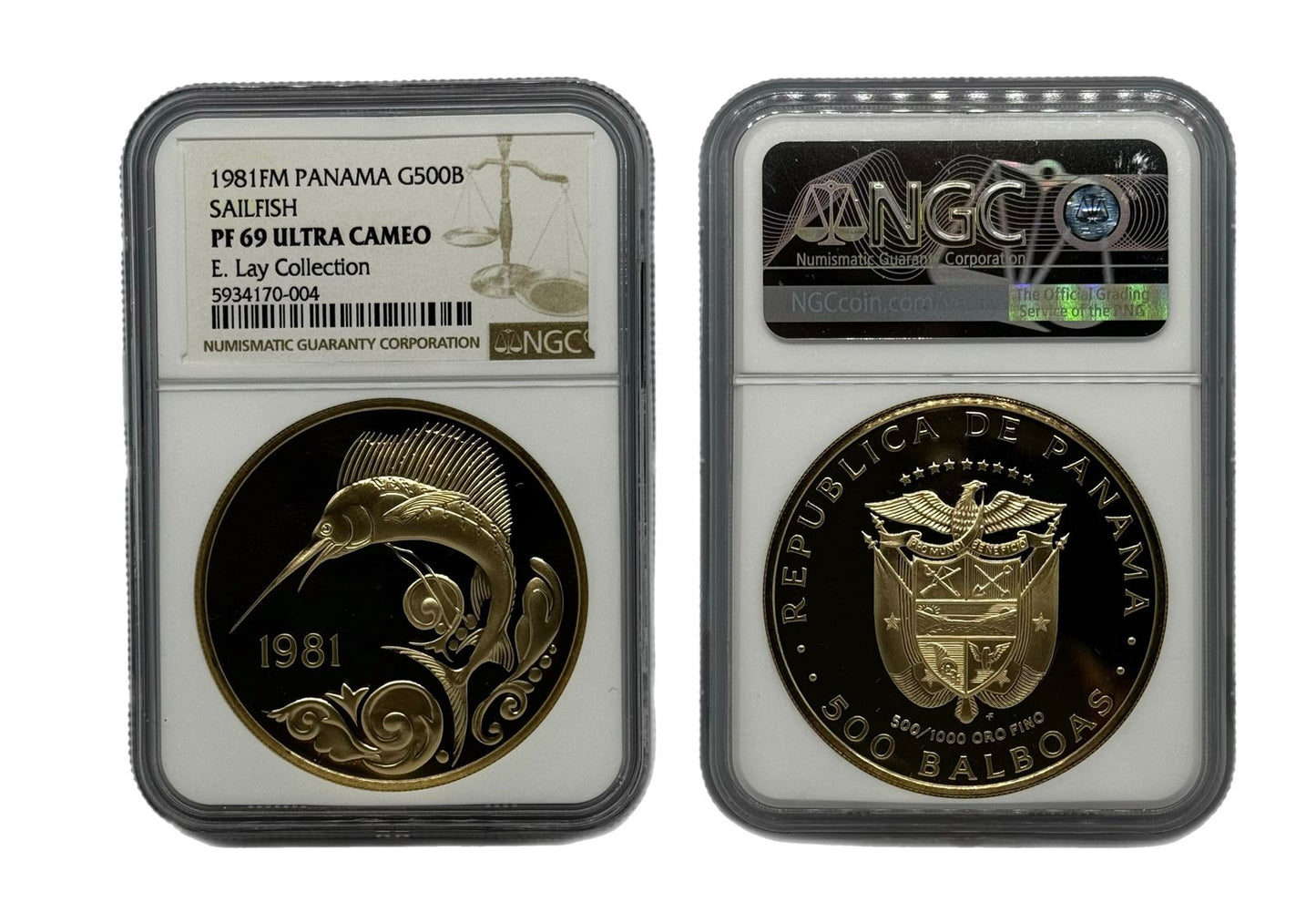 500 Balboas Oro 1981 FM Panamá NGC