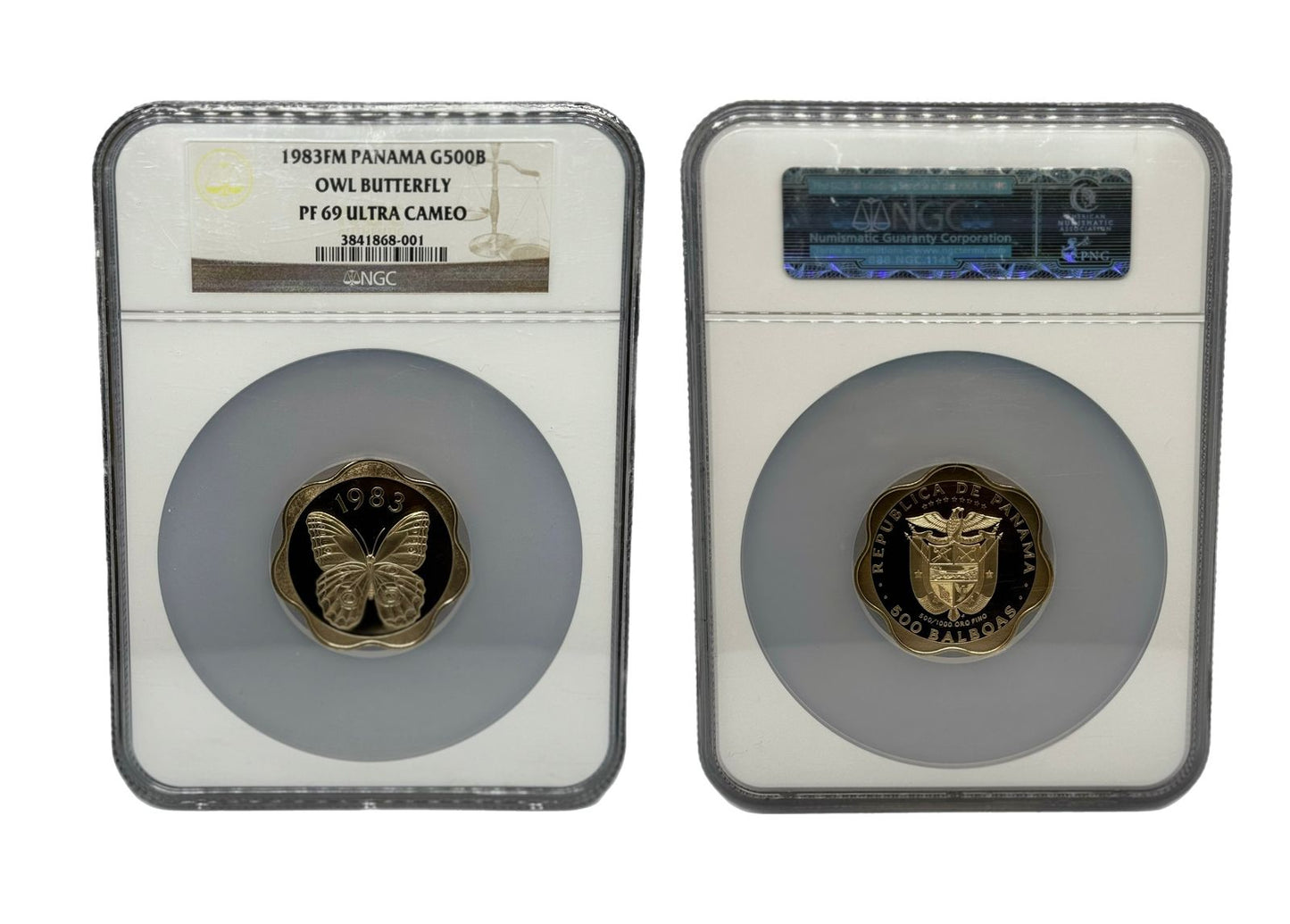 500 Balboas Oro 1983 FM Panamá NGC