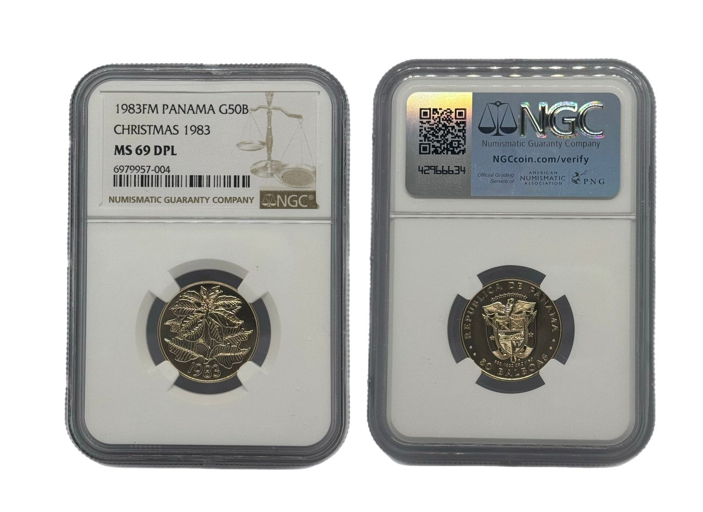 50 Balboas Oro 1983 FM Panamá NGC