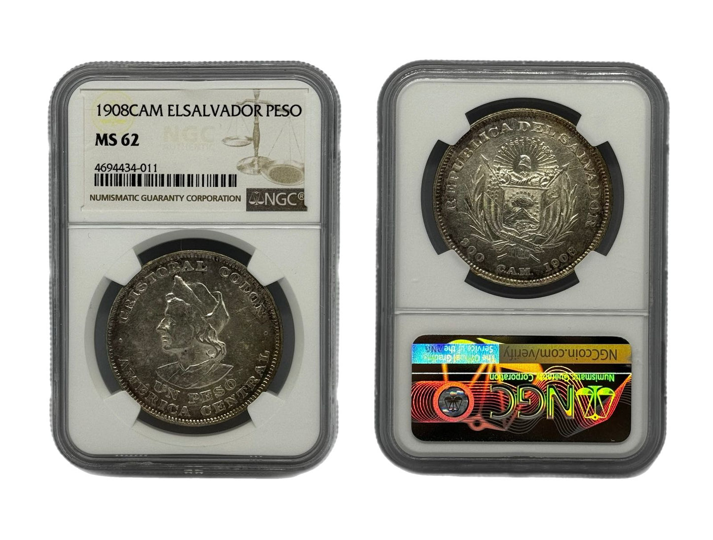 Peso 1908CAM El Salvador