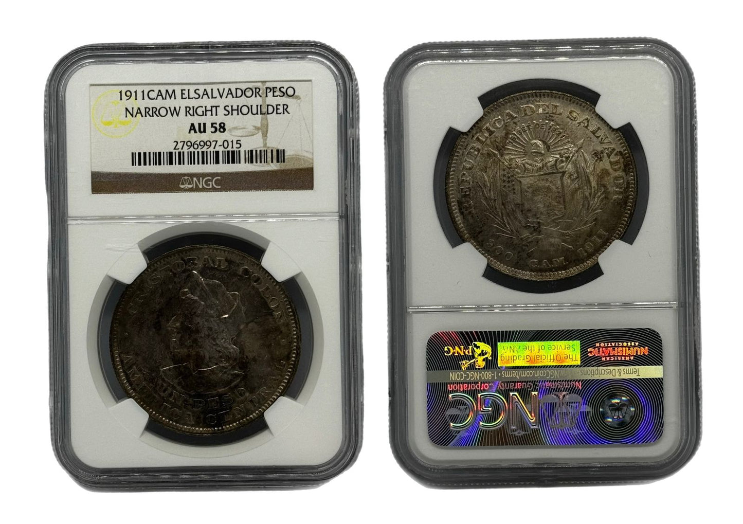 Peso 1911CAM El Salvador NGC