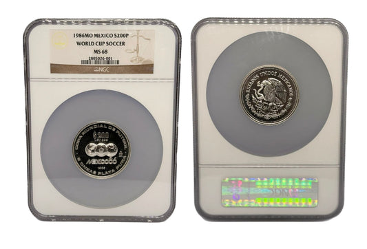 200 Pesos de Plata 1986Mo México NGC