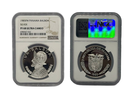 Balboa Plata 1985FM Panamá NGC