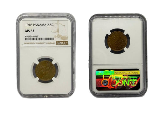 2.5 Centésimo 1916 Panamá NGC