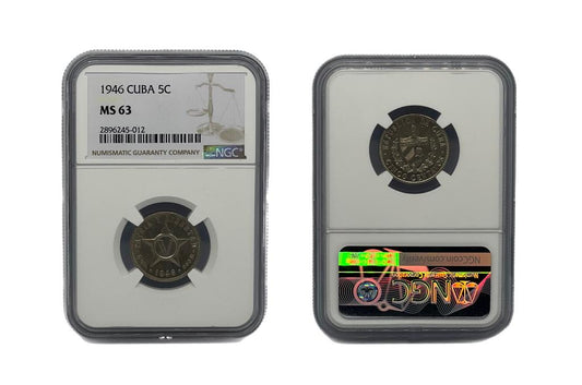 5 Centavos 1946 Cuba NGC