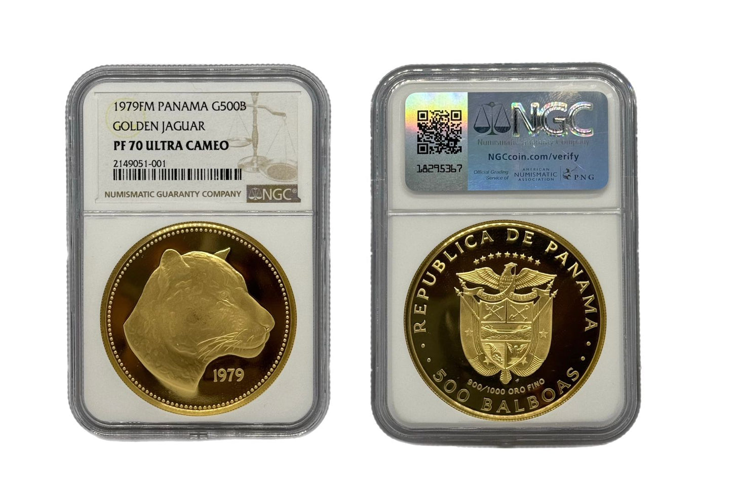 500 Balboas Oro 1979 FM Panamá NGC