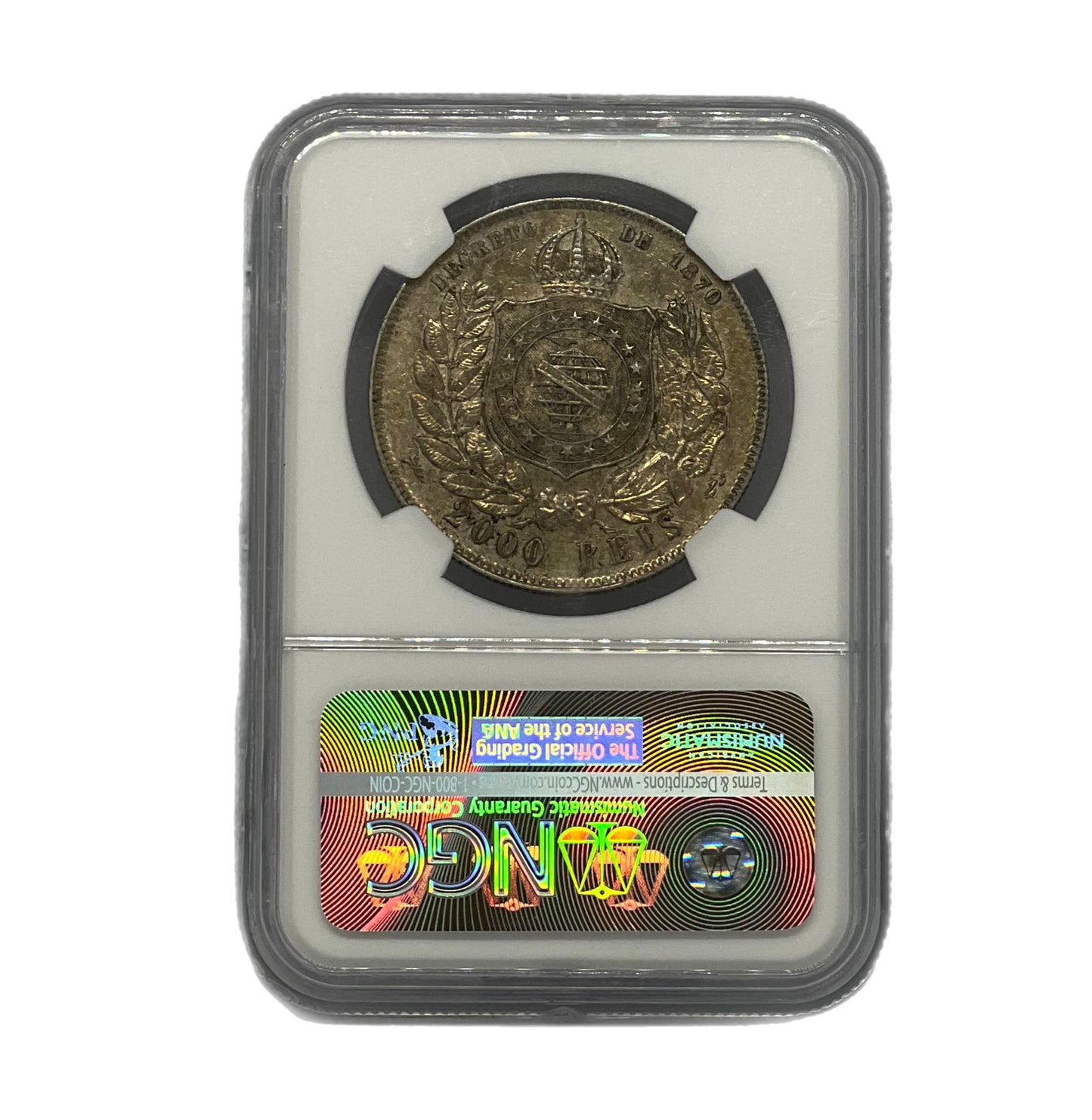 2000 Reis Plata 1889 Brasil