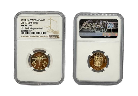 50 Balboas Oro 1982 FM Panamá NGC