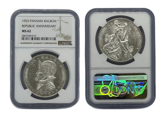 Balboa 1953 Panamá NGC