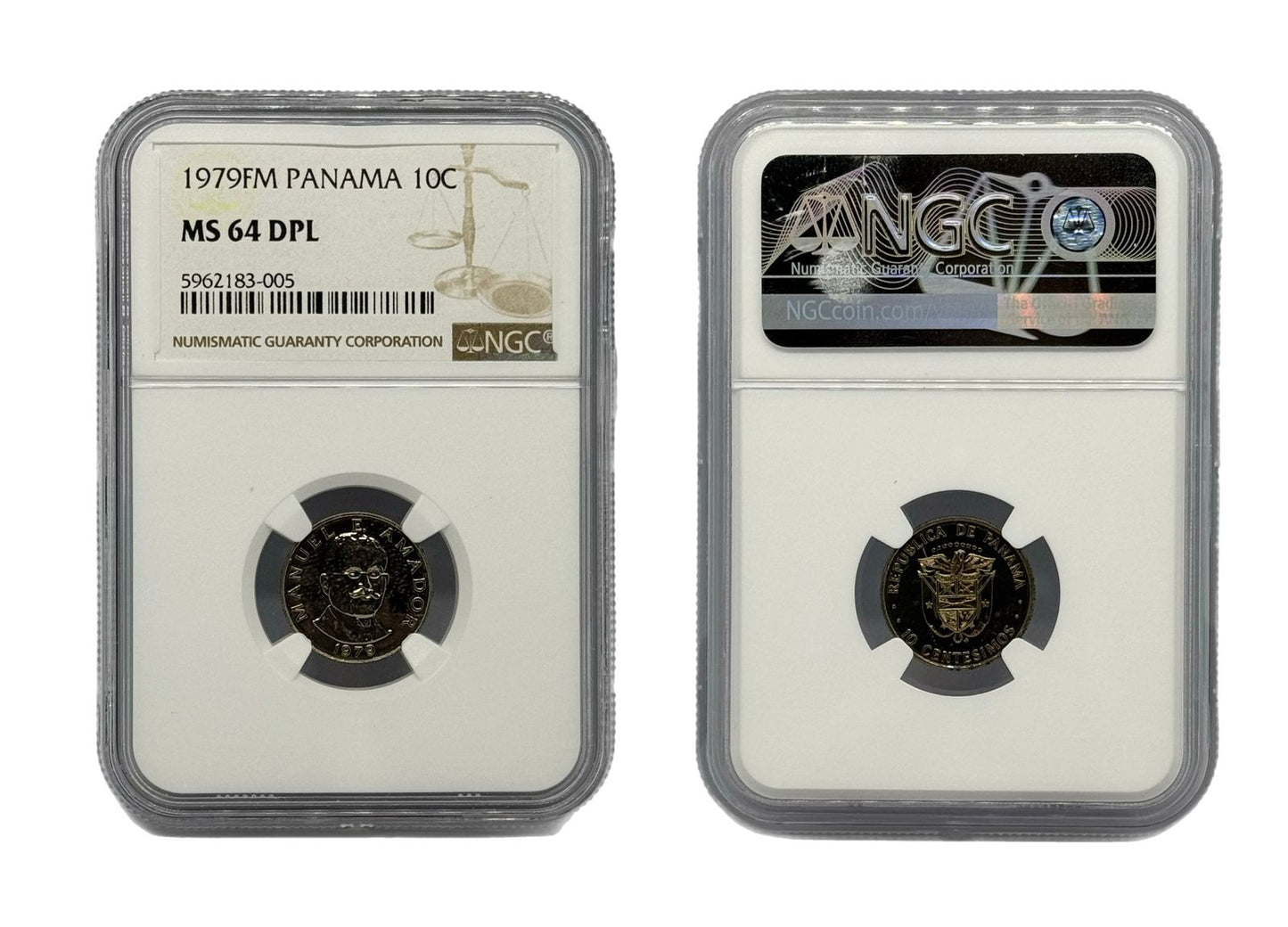 10 Centésimo 1979 Panamá NGC