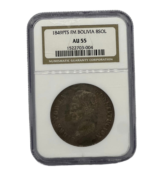 8 Sol Plata 1849Pts FM Bolivia NGC