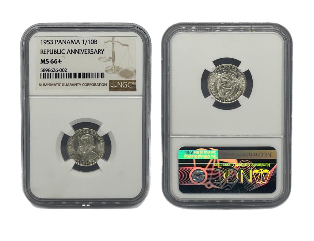 1/10 Balboa 1953 Panamá NGC