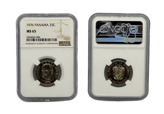 25 Centésimo 1976 Panamá NGC