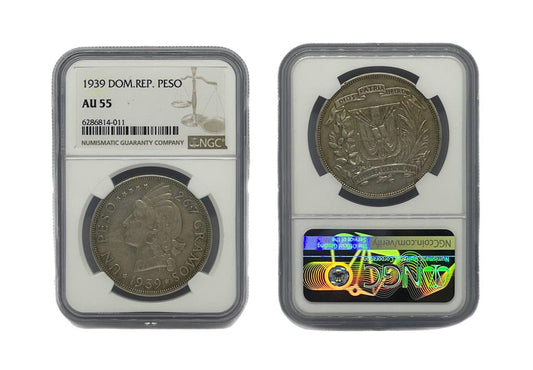 1 Peso 1939 Republica Dominicana NGC