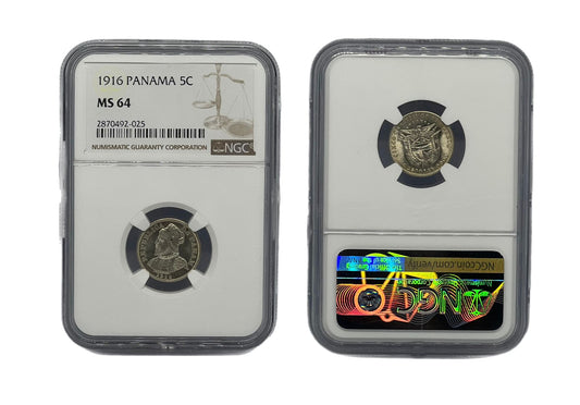 5 Centésimo 1916 Panamá NGC