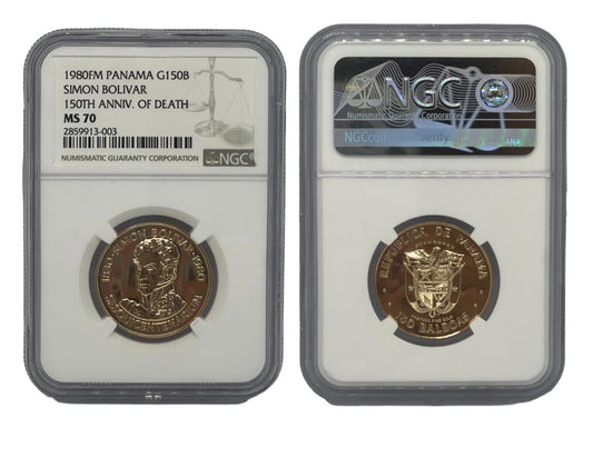 150 Balboas Oro 1980 FM Panamá NGC