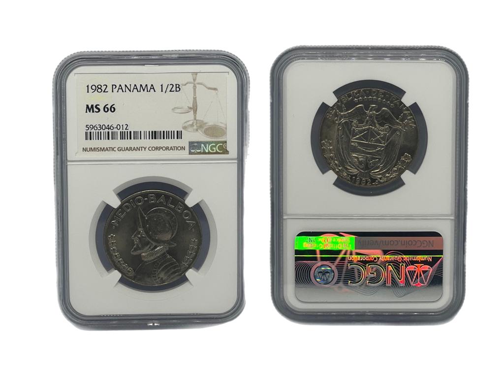 1/2 Balboa 1982 Panamá NGC