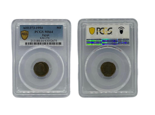 Mil AH1373-1954 Egipto PCGS