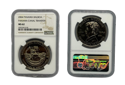 Balboa 2004 Panamá NGC - Mireya Moscoso-Canal de Panamá