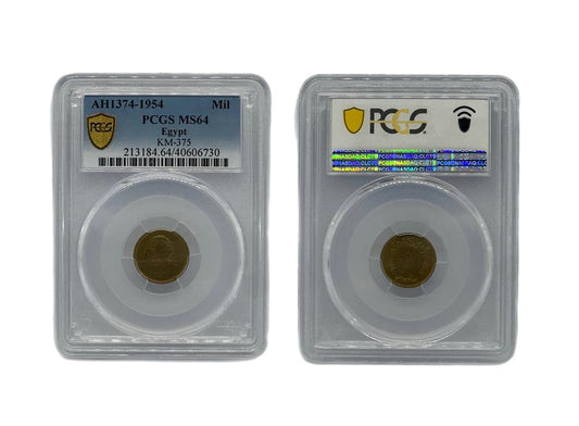 Mil AH1374-1954 Egipto PCGS