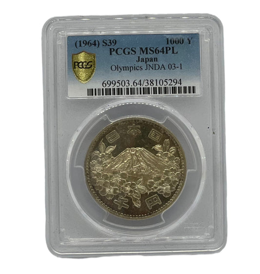 1000 Yen Japón 1964 S39 PCGS