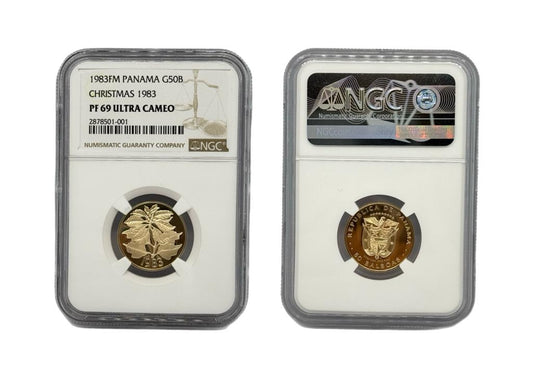 50 Balboas Oro 1983 FM Panamá NGC