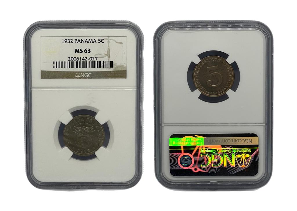 5 Centésimo 1932 Panamá NGC