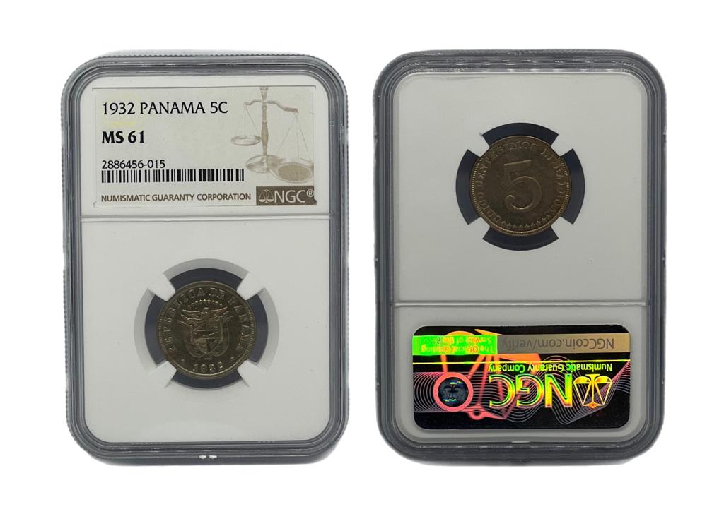 5 Centésimo 1932 Panamá NGC