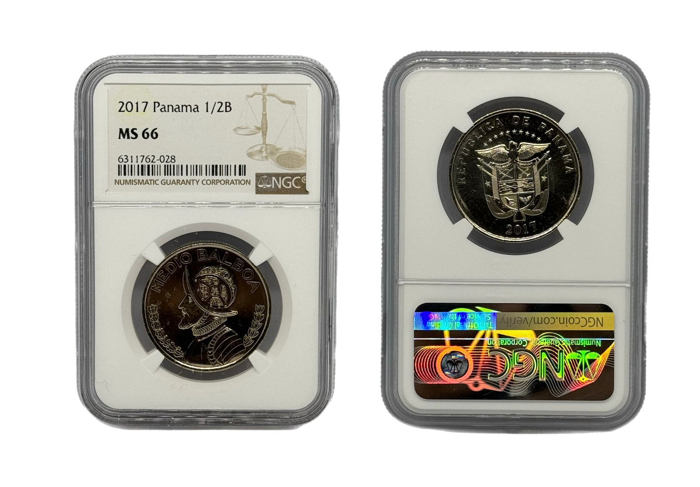 1/2 Balboa 2017 Panamá NGC