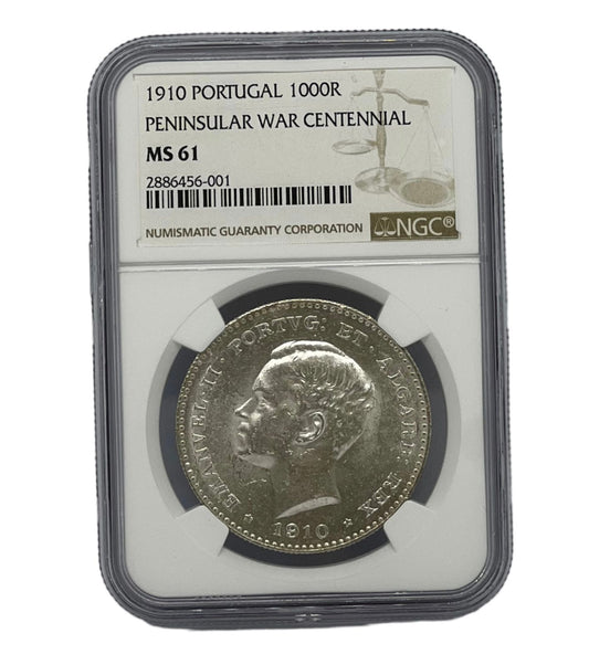 1000 Reis 1910 Portugal NGC