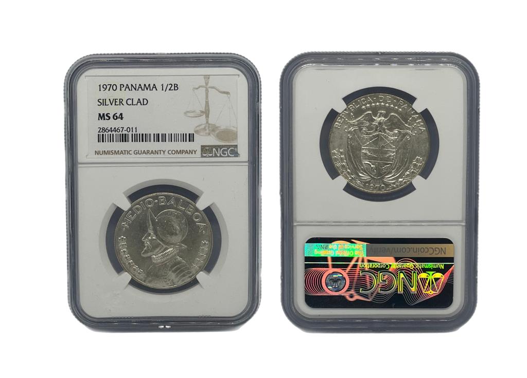 1/2 Balboa 1970 Panamá NGC